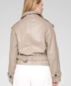 Shop The Women's Trisha Cropped Leather Jacket