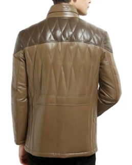 Shop the Men's Brown Puffer Leather Jacket