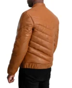Travis Brown Leather Puffer Jacket - Image 2