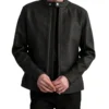 Tumbled Brown Leather Biker Jacket