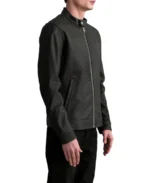 Tumbled Brown Leather Biker Jacket - Image 4