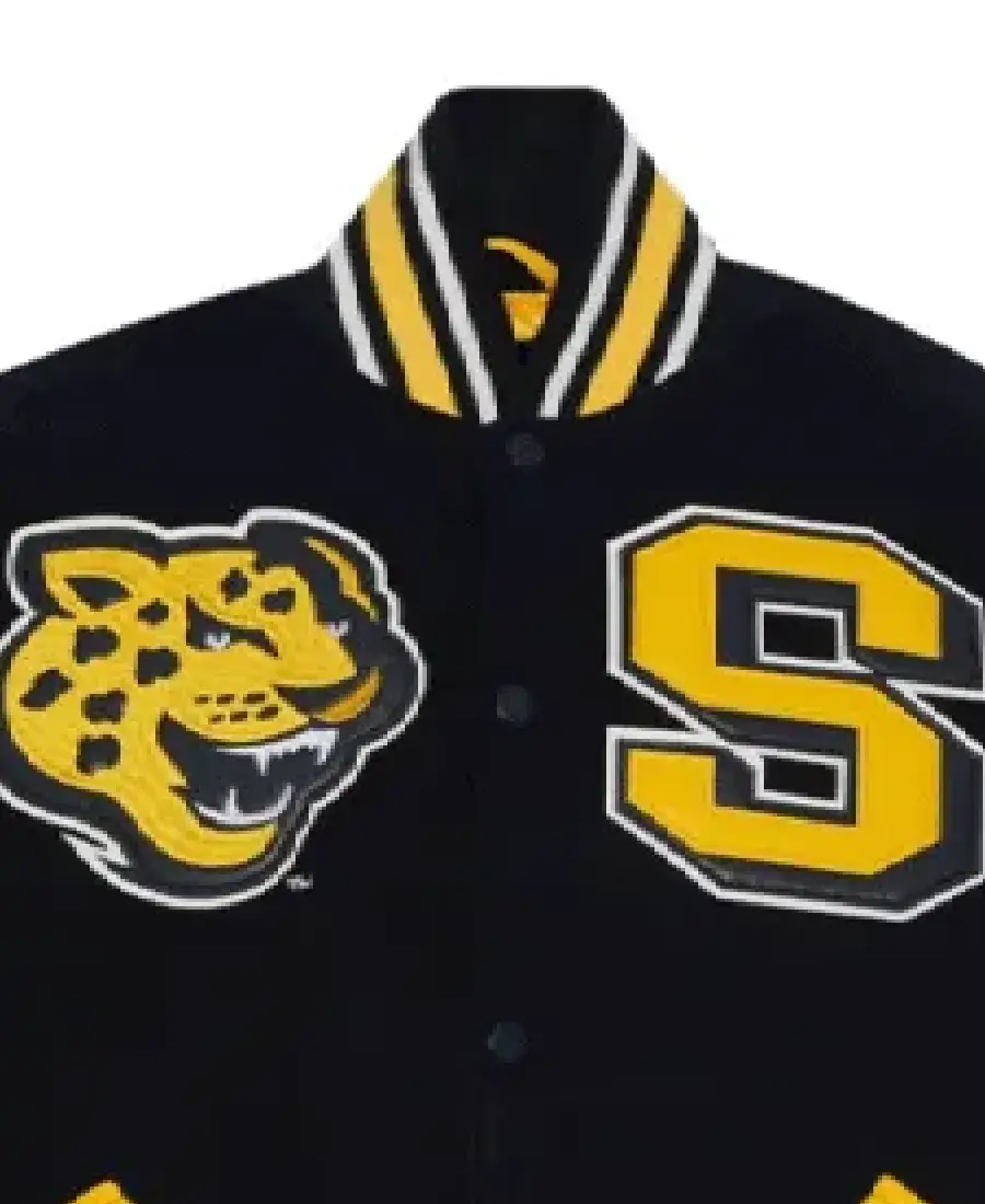Unisex Southern University Varsity Jacket 3 Unisex Southern University Varsity Jacket Collar