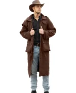 Unisex Western Premium Oilskin Canvas Duster Coat