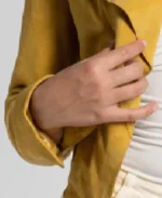 Women's Adrian Cropped Leather Jacket Sleeves