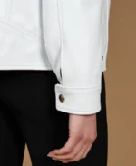 Women's Camy Biker Leather Jacket Sleeves