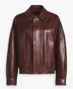 Women's Dalma Relaxed Leather Jacket - Image 4
