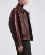 Women's Dalma Relaxed Leather Jacket - Image 6