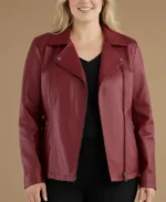 Women's Flores Oversize Biker Leather Jacket