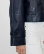 Women's Hanna Cropped Leather Jacket Sleeves