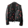 Women's Heart Design Lapel Style Leather Jacket