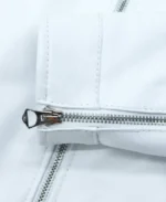 Women's Karim Trap Moto Leather Jacket Sleeves