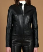 Women's Linda Nappa Biker Leather Jacket