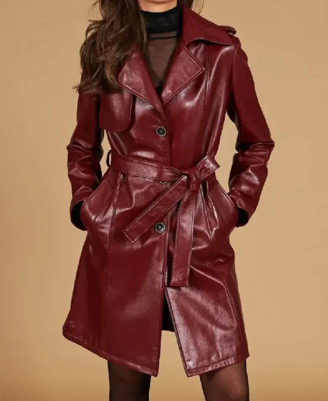 Women's Anchor Leather Coat