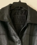 Women's New York Winlit Genuine Leather Jacket Collar