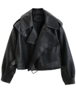 Women’s Oversized Lapel Style Leather jacket