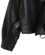Women’s Oversized Lapel Style Leather jacket Sleeves