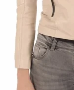 Women's Paradise Leather Moto Jacket Sleeves