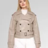 Women's Trisha Cropped Leather Jacket