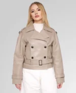 Women's Trisha Cropped Leather Jacket