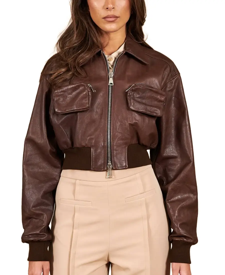 Women's Vintage Delia Cropped Bomber Jacket