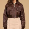Women's Vintage Delia Cropped Bomber Jacket