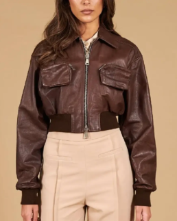 Women's Vintage Delia Cropped Bomber Jacket