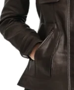 Women's Vintage Evelyn Leather Jacket Sleeves