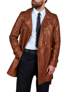 Men's Brown Vintage Leather Coat - Trendy Leather Jackets