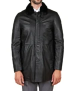 Men's Oscar Black Leather Coat - Trendy Leather Jackets