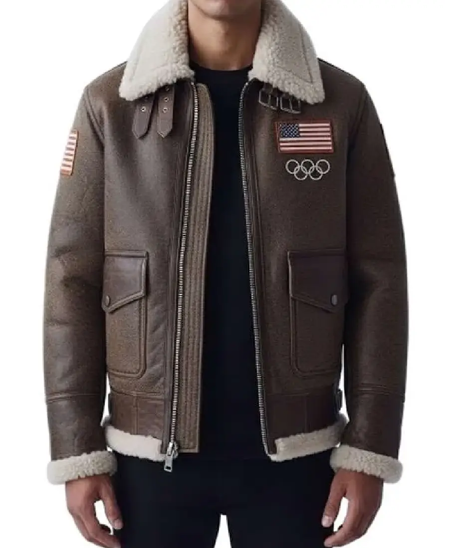2026 Team Usa Olympics Leather Jacket 2026 Team Usa Olympics Leather Jacket - Trendy Leather Jackets