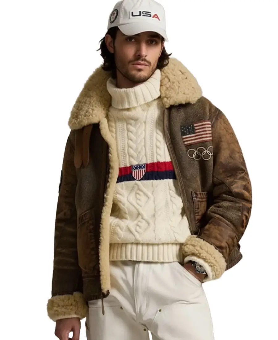 2026 Team Usa Sheepskin Leather Jacket 2026 Team Usa Sheepskin Leather Jacket - Trendy Leather Jackets
