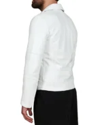 Shop The Men's Belted White Biker Leather Jacket - Trendy Leather Jackets