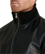 Arthur Black Leather Jacket Collar - Trendy Leather Jackets