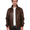 Arthur Dark Brown Leather Jacket - Trendy Leather Jackets