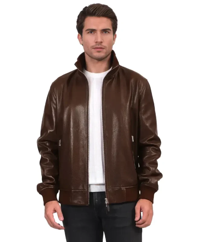 Arthur Dark Brown Leather Jacket - Trendy Leather Jackets