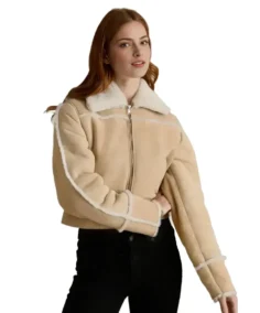 Clara Suede Shearling Jacket - Trendy Leather Jackets