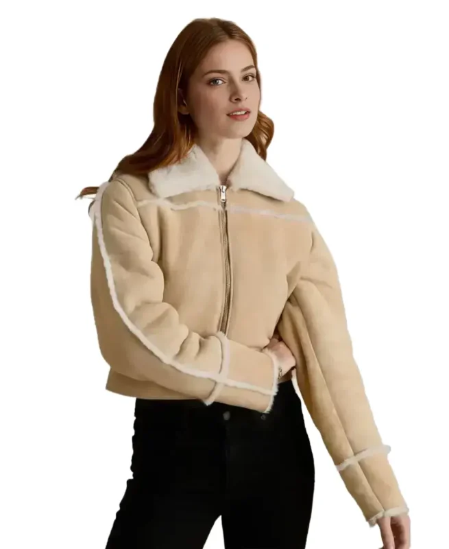 Clara Suede Shearling Jacket - Trendy Leather Jackets