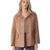 Colette Light Brown Leather Jacket - Trendy Leather Jackets