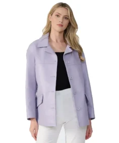 Colette Light Purple Leather Jacket - Trendy Leather Jackets