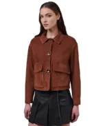 Ella Brown Suede Jacket - Trendy Leather Jackets