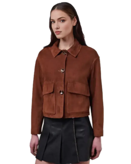 Ella Brown Suede Jacket - Trendy Leather Jackets