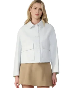 Ella White Leather Jacket Trendy Leather Jackets