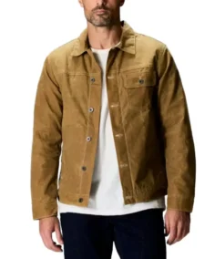 Men's Brown Flannel Trucker Jacket -Brown - Trendy Leather Jackets