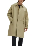 G12 Double Cloth Beige Leather Coat - Trendy Leather Jackets
