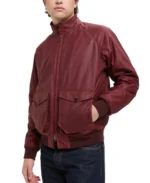 G9 Andorra Red Waxed Leather Jacket - Trendy Leather Jackets