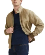 G9 Beige Linen Jacket - Trendy Leather Jackets