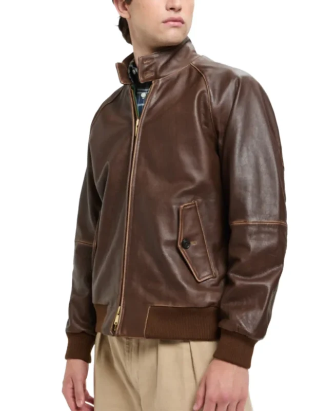 G9 Chocolate Brown Bomber Jacket - Trendy Leather Jackets