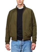 G9 Green Harrington Jacket - Trendy Leather Jackets