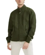 G9 Green Linen Jacket - Trendy Leather Jackets