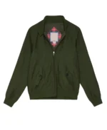 G9 Green Linen Jacket Front - Trendy Leather Jackets